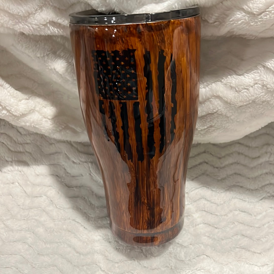 Distressed Flag wood grain