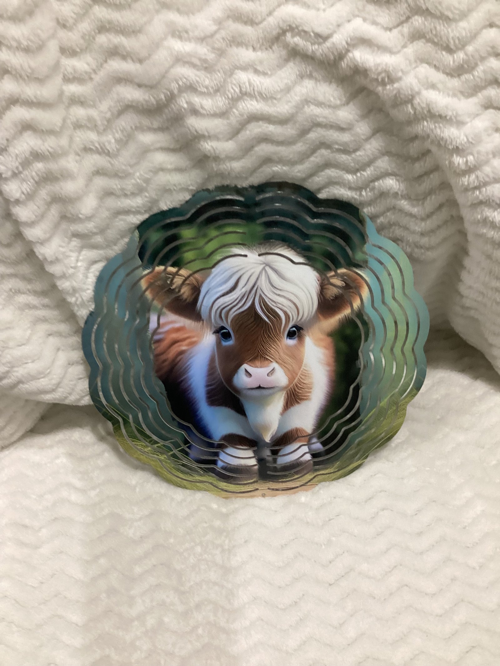 Highland Cow Wind Spinner