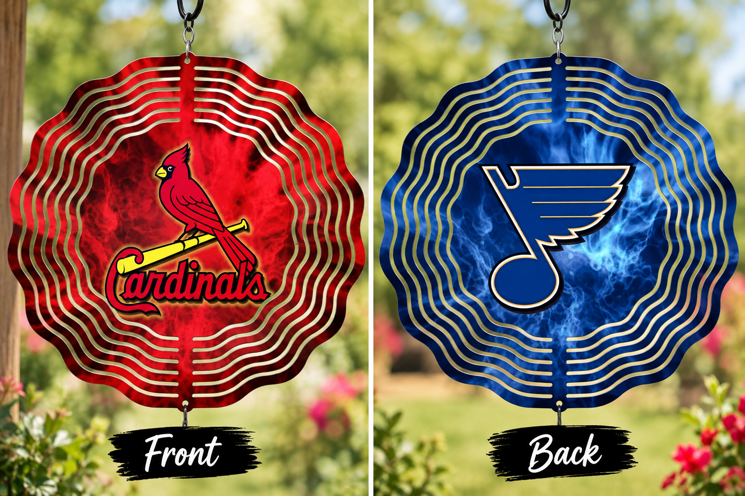 Blues/Cardinals wind spinner
