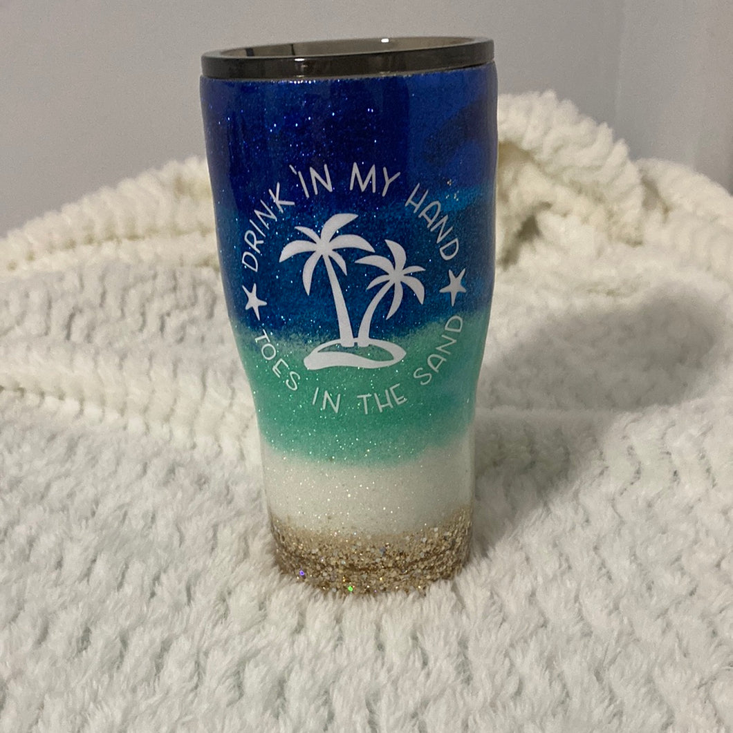 Beach Glitter Tumbler