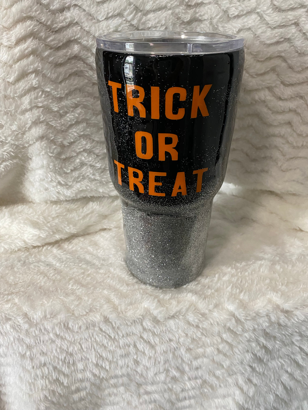 30 oz Halloween Painted and Glitter Tumbler