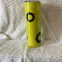 Load image into Gallery viewer, 30oz. Glitter Sunflower Skinny
