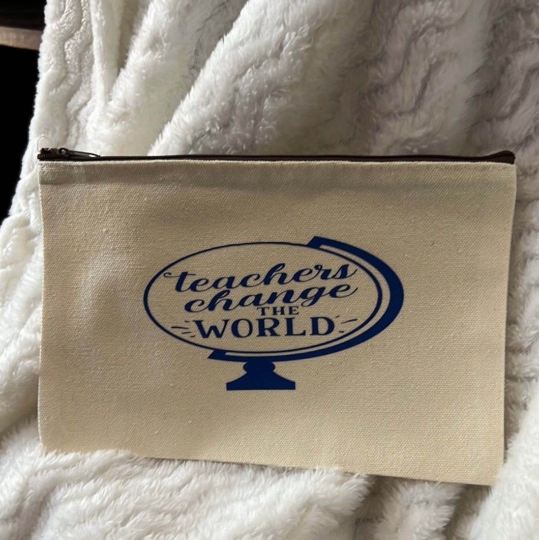 Small (Teachers Change the World) Zipper Pouch